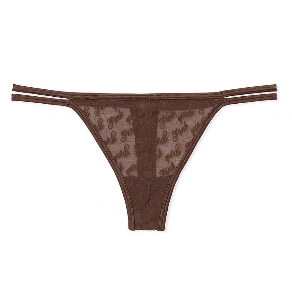 PINK Victoria’s Secret Mesh Strappy Thong Panty